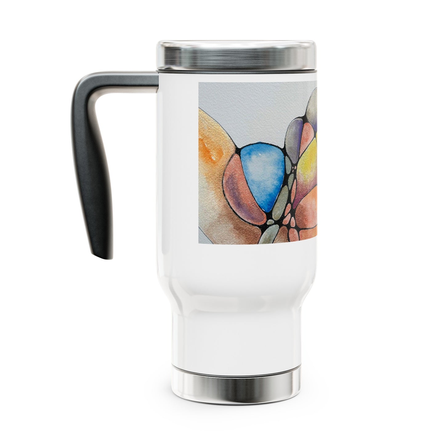 Stainless Steel Travel Mug with Handle, 14oz