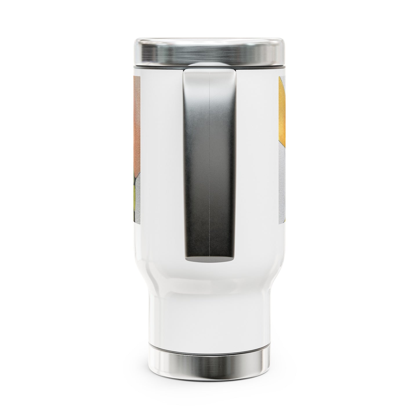 Holding Space - Stainless Steel Travel Mug with Handle, 14oz